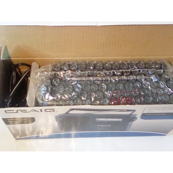 Craig (cr4181) portable lightweight am/fm radio with power supply & manual - Picture 5 of 5